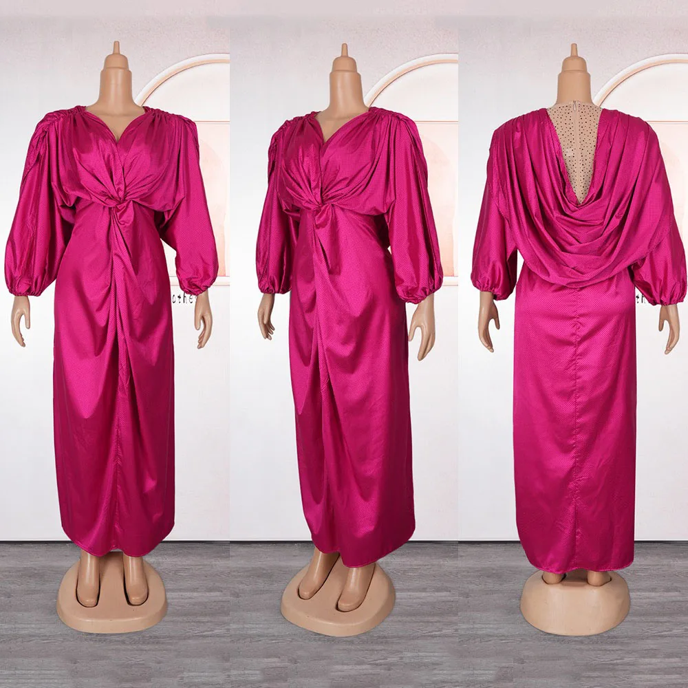 فساتين الحفلات الأفريقية مقاس كبير للنساء 2025 موضة جديدة Dashiki أنقرة فساتين زفاف دانتيل أنيقة فستان ماكسي إسلامي تركي #4