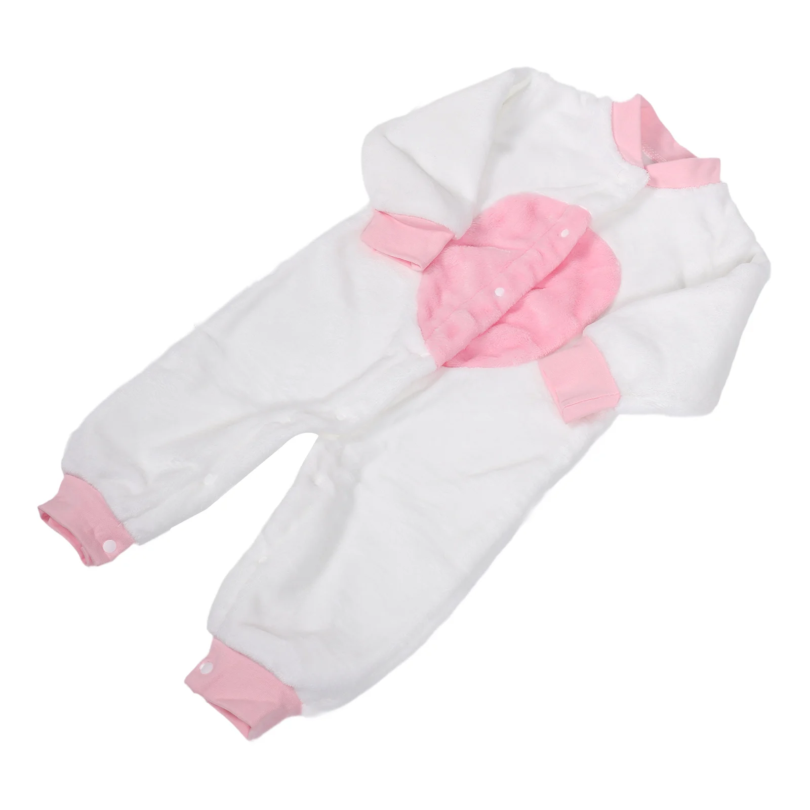 بدلة قطعة واحدة للأطفال بدلة ثلج لحديثي الولادة بأكمام طويلة مادة ناعمة دافئة للأطفال الصغار على شكل أرنب بقرة وأرنب بقلنسوة ملابس ربيعية