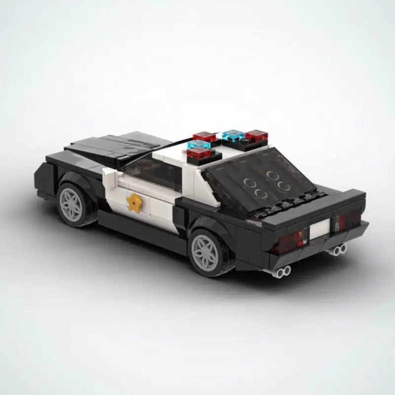 66561 Politieauto Model Kleine Deeltje Bouwsteenset MOC Technische Auto's Onderdelen Speelgoed Cadeau Compatibel met Legoeds