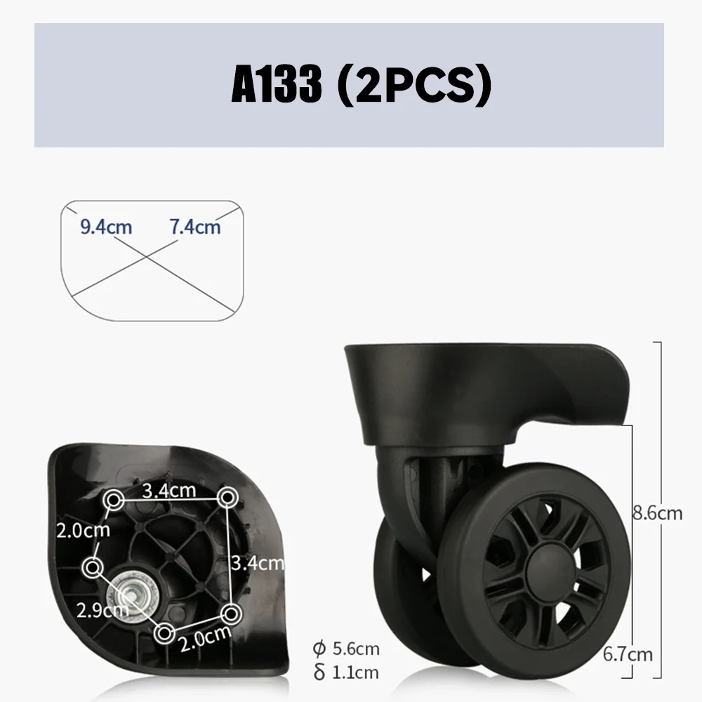 For Samsonite A133 Universal Wheel Replacement Suitcase Smooth Silent Shock Absorbing Wheel Accessories Wheels Casters Repair