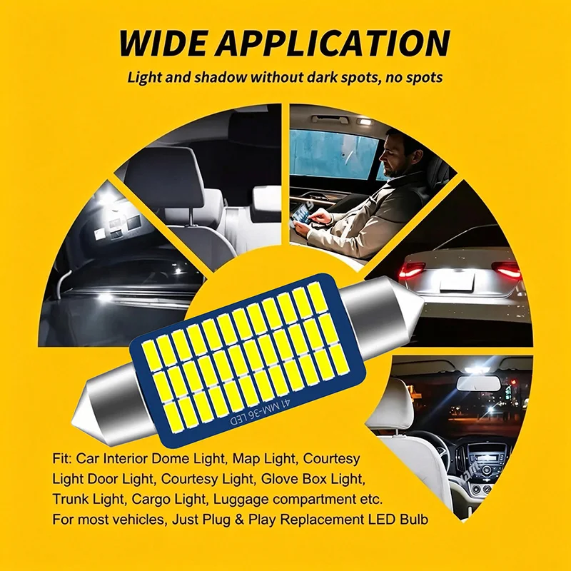 13Pcs LED Bulb Interior Map Dome Reading Light Kit For Citroen C3 Picasso 2009 2010 - 2013 2014 2015 2016 2017 Accessories - view 3