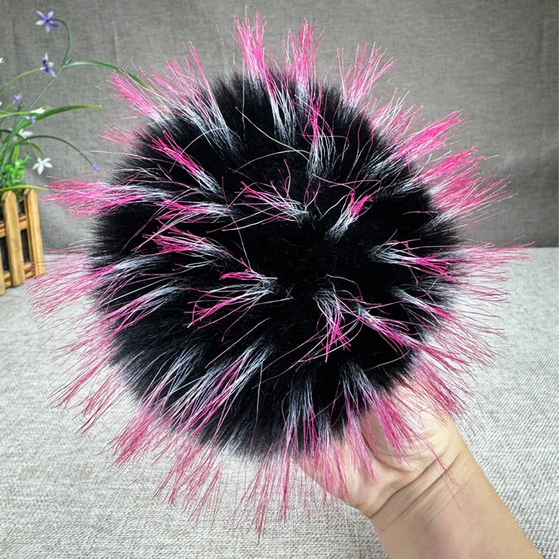 Soft 100% natural fox fur pompom raccoon fur pom pom for hat beanies For Caps Bags Scarf