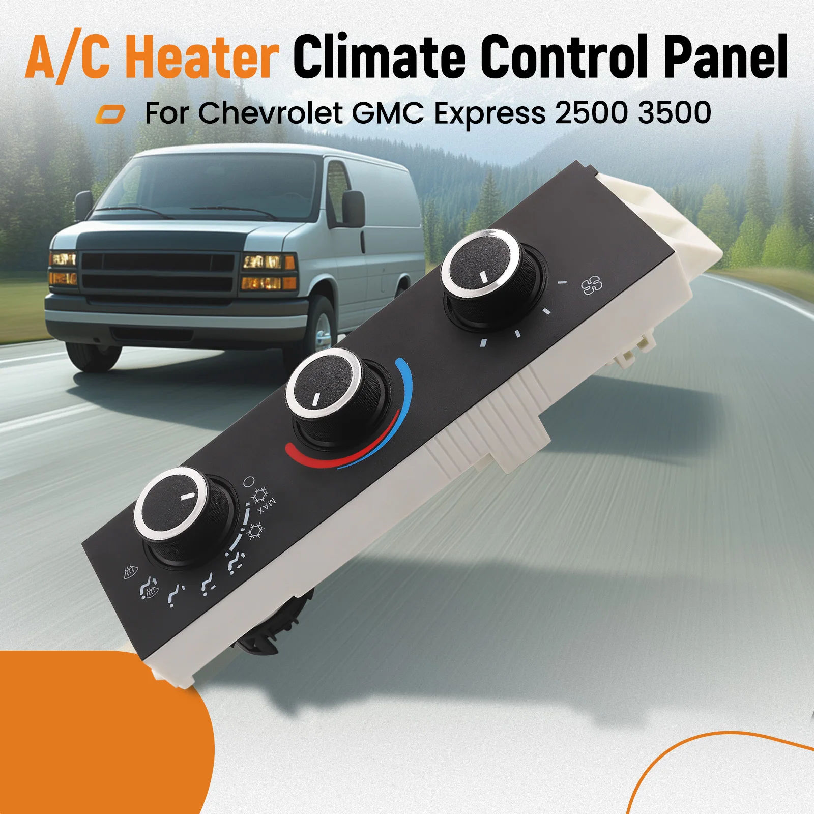 HVAC Climate Control Panel Module For Chevrolet GMC Express 2500 3500 599-217