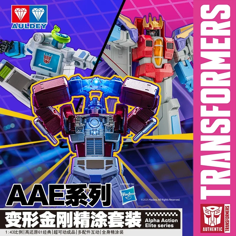 

New In Stock AULDEY X Transformers AAE Alpha Action Elite Series Optimus Prime Soundwave Starscream Movable Model Toys Collect