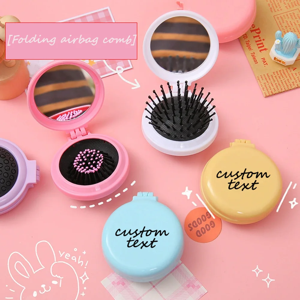 

Custom Text Air Cushion Comb Personalized Text Massage Detangling Hairbrush Anti-static Hair Care Tool for Women Home Salon Use