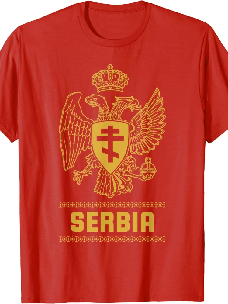 Serbia Serbian Serb Srbija Eagle Men T-Shirt Short Sleeve Casual Cotton O-Neck Summer Shirt