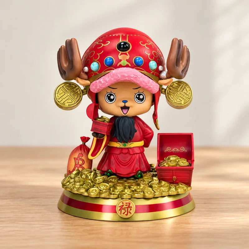 20 Anime One Piece Chinese New Year Lucky Joba Fortune Longevity GK Statue Model Box Desktop Ornament