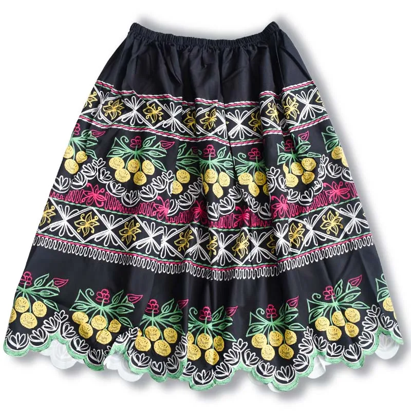 Latest Fashion Hawaiian Islander Guam Micronesia Design Polyester Floral Printed Skirt For Women