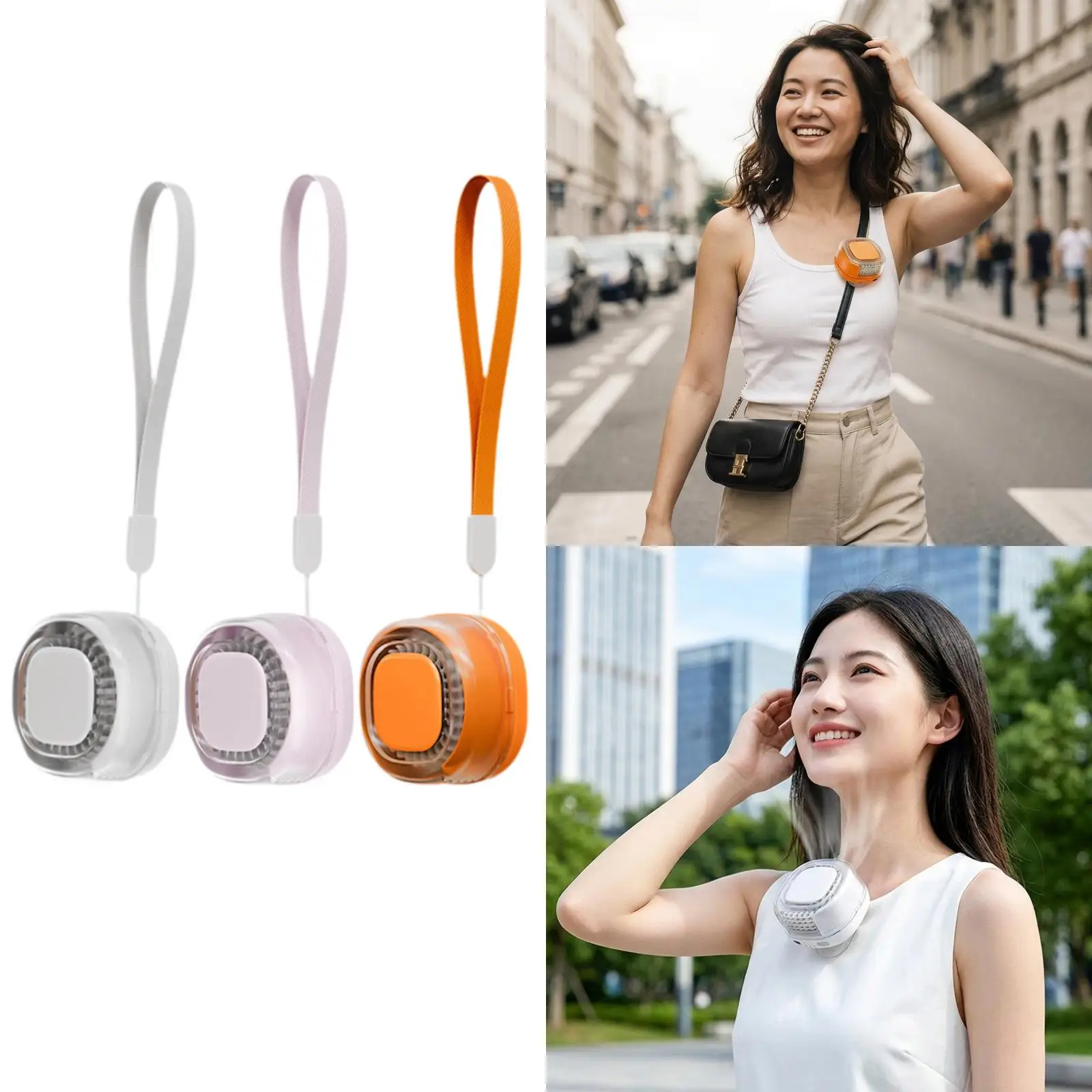 Portable Hands Free Waist Fan Rechargeable Mini Clip Air Blower Wearable Personal Cooler Fan for Outdoor Work Camping Travel