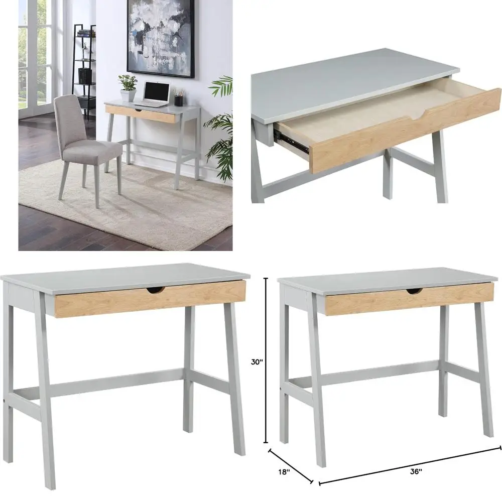 mesa oliva e opie hilton, cinza e natural