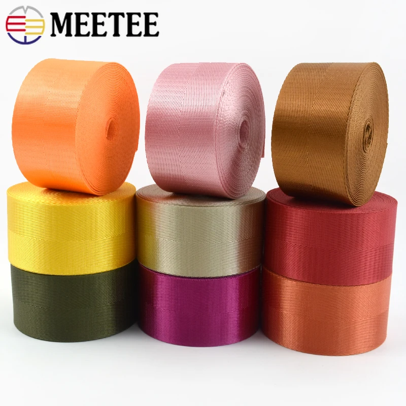 

10Meters 20-50mm Nylon Webbing Strap Shoulder Bag Straps Belt Sling Ribbon Backpack Decorative Braid Band DIY Sewing Accessories