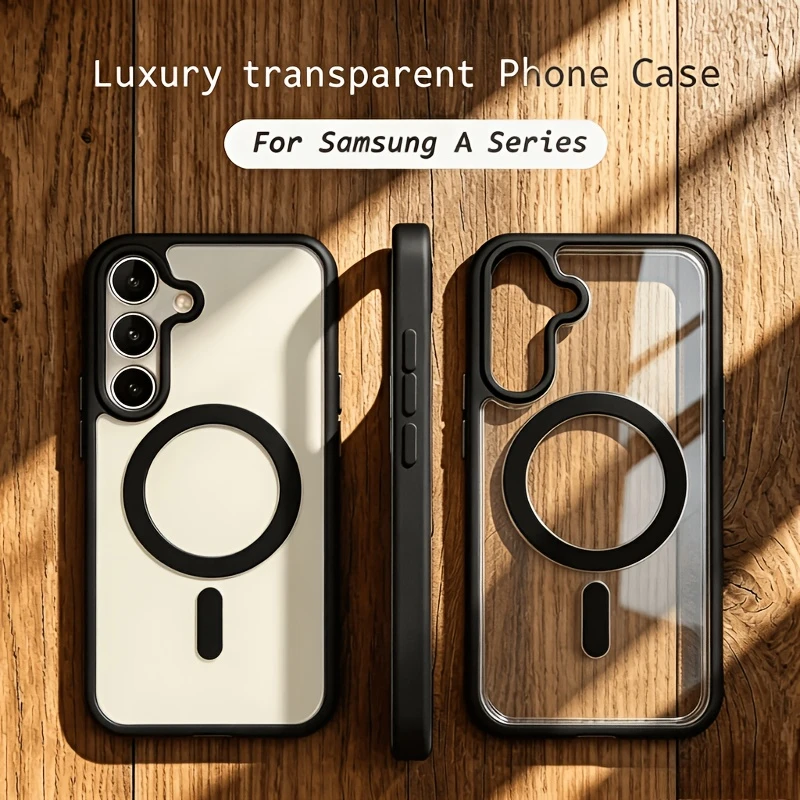 For Magsafe Acrylic Transparency Phone Case for Samsung Galaxy A06, A07, A15,A16,A17,A26,A35,A36,A37,A55,A56,A57Protection Cover