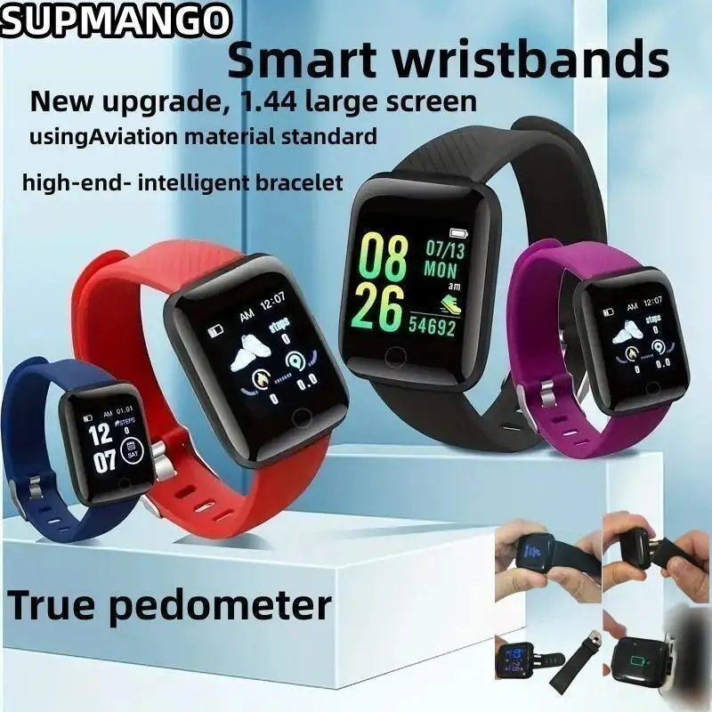 B19 Real Step Count Fashion Smart Sports Watch Fitness Tracker Sports Watch Android IOS Smart Bracelet