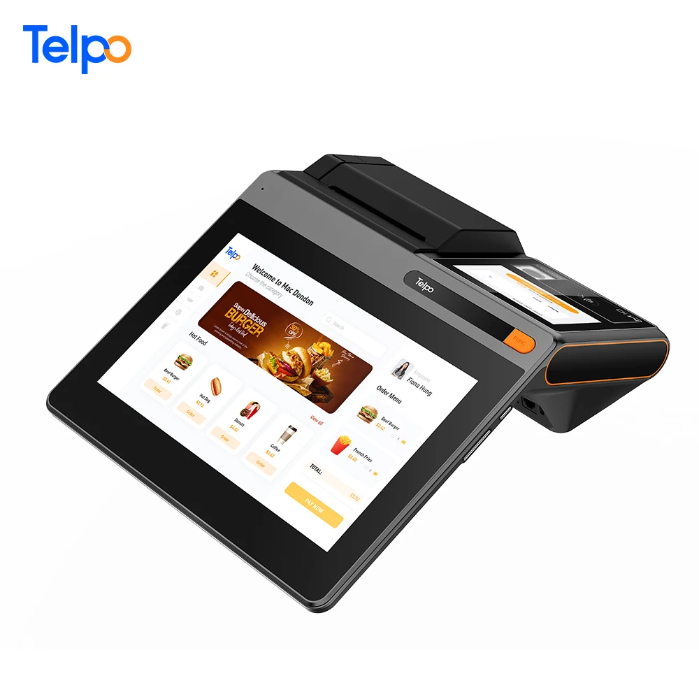 Telpo M10 10.1-inch Soft Pos Dual Screen Restaurant Cashier All In One Android Pos System