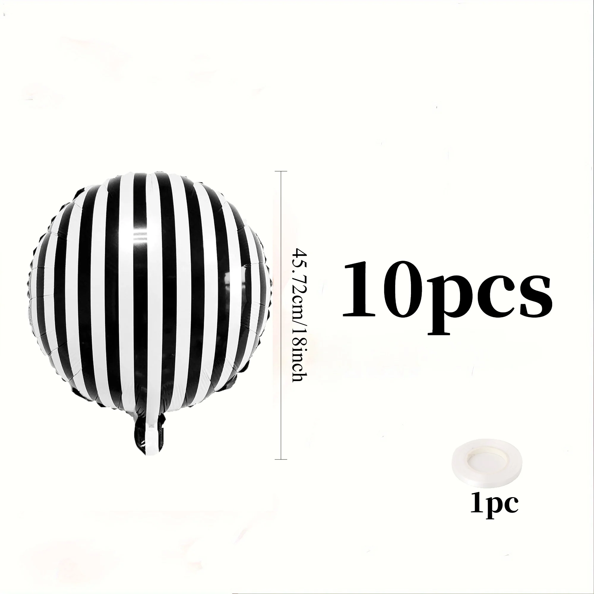 11 قطعة بالونات مخططة باللون الأحمر والأبيض مقاس 18 بوصة من الألومنيوم بالونات السيرك كرنفال زينة حفلات عيد الميلاد ومستلزمات أعياد الميلاد