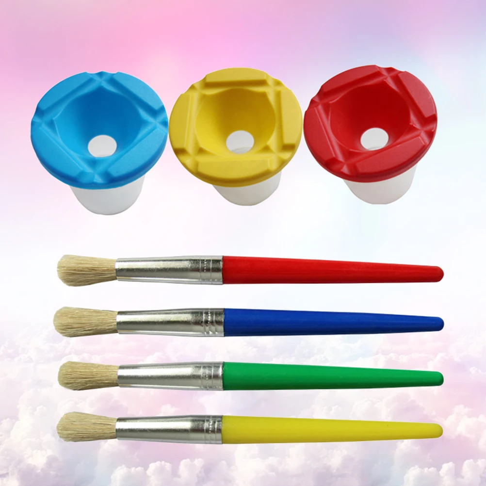 

Brush Wash Cup Set Washing Holder Kit Kids Paint Graffiti Drawing Tool Painting