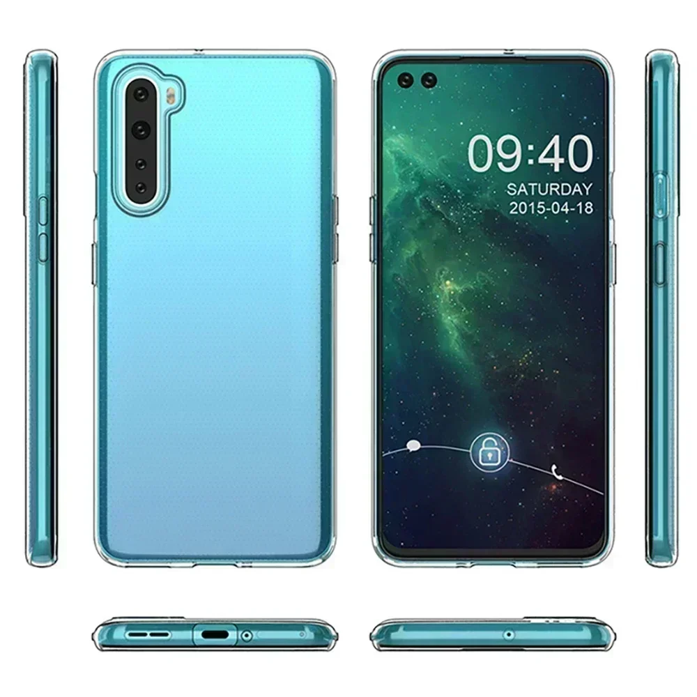 Funda para OnePlus Nord TPU silicona duradera transparente suave funda protectora trasera para teléfono OnePlus Nord