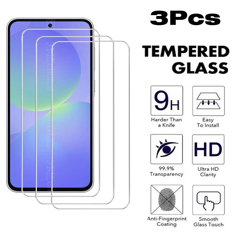 3PCS Tempered Glass…