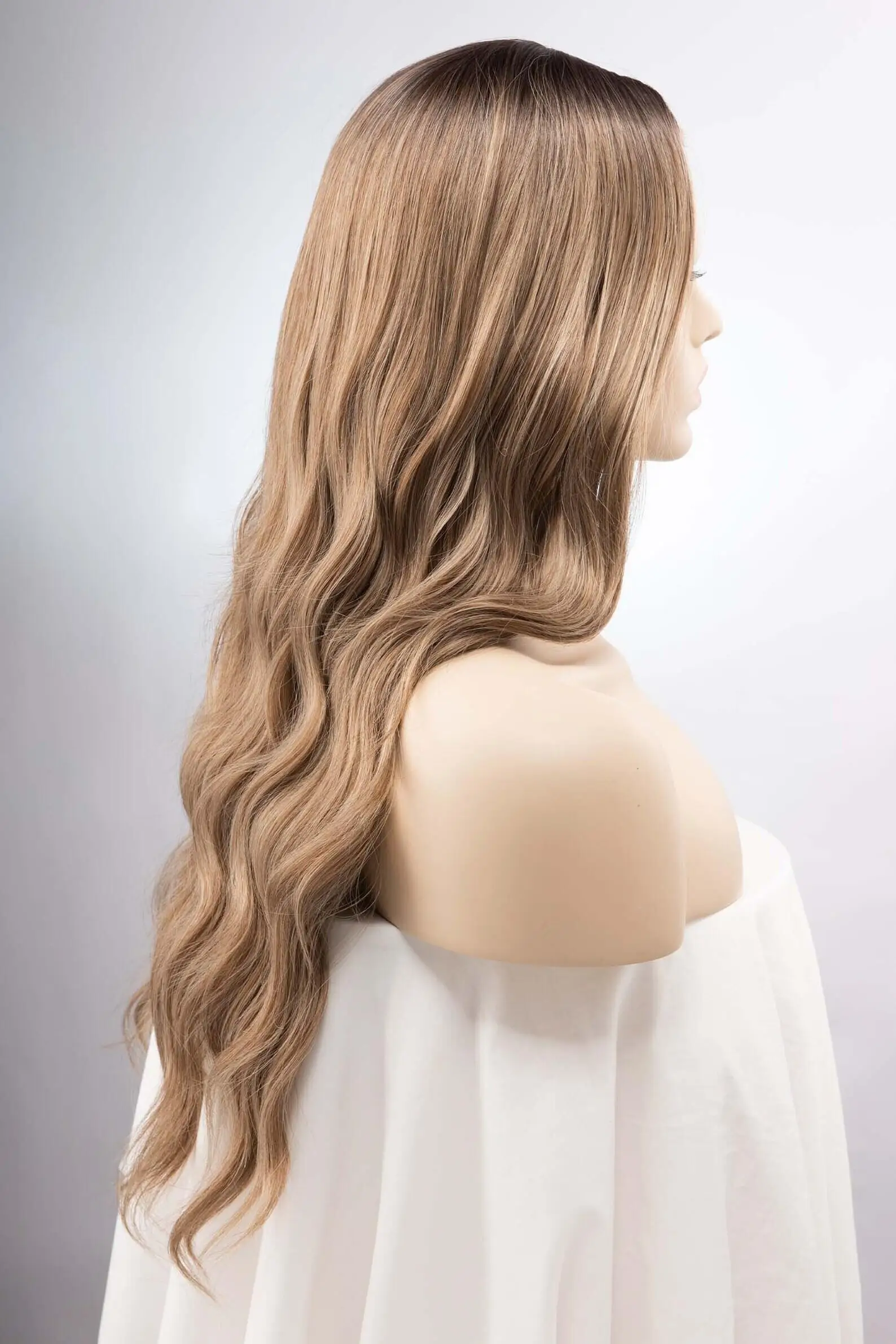 InjBase-Perruque de cheveux humains européens sans colle, vague de corps douce, brun ombré, pré-plumé, cheveux de bébé, dentelle HD, 30 po, 5x5