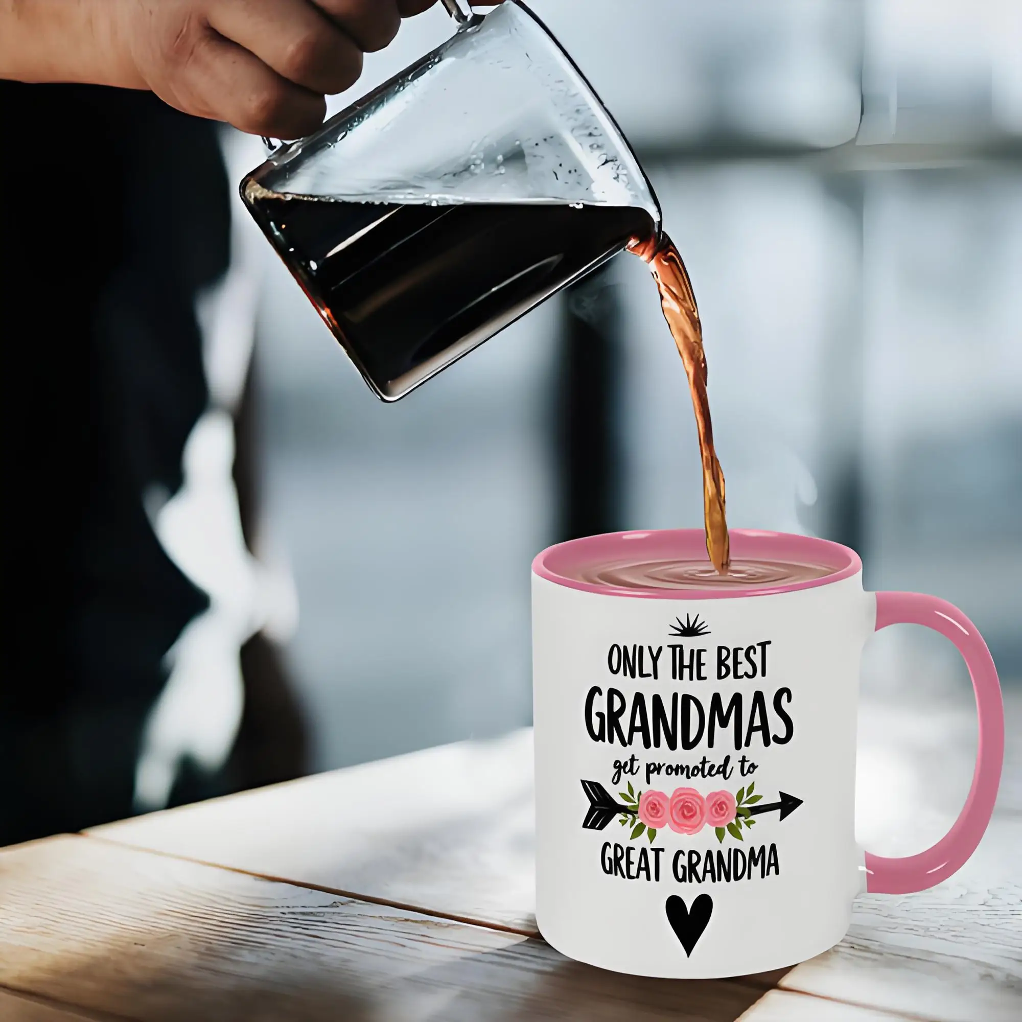 

Ceramic Coffee Cup, Kitchen Drinkware, Gift for Grandma and Great-Grandmother, 11 oz, Reusable, Available in a Variety of Colors