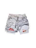 Christmas Series Men's High Quality Running and Fitness 2-in-1 Tight Printed Sports Shorts, Slow Running Breathable Shorts RL620