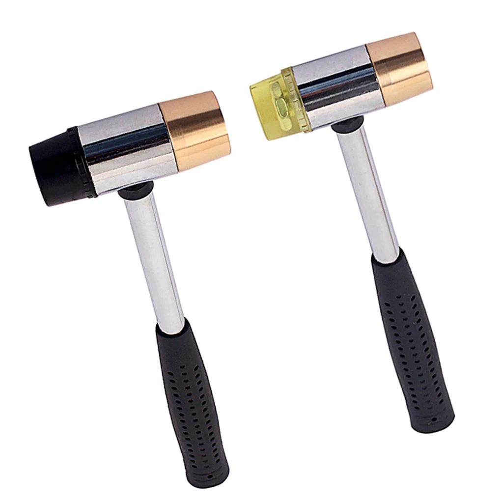 Herramienta de martillo Luthier Giutar con martillo de traste con reparación de música con cabezal de latón UHMW/