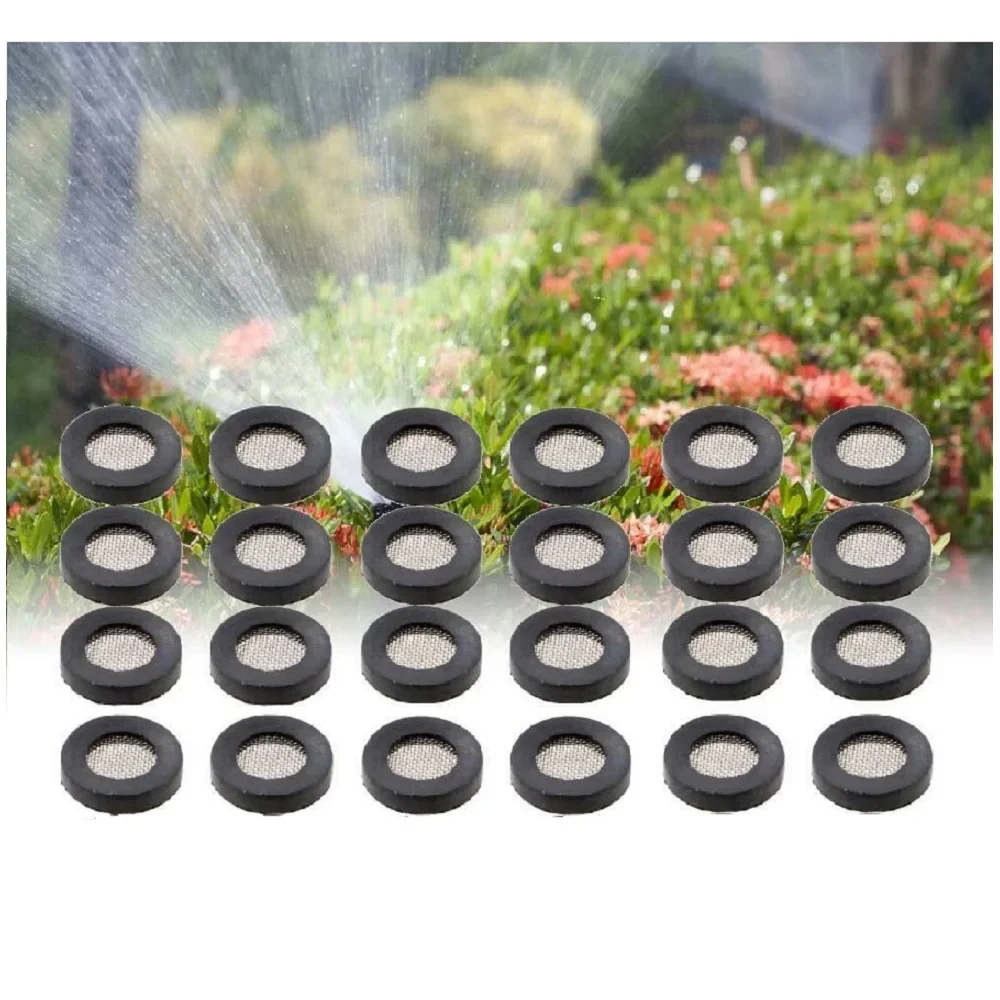 24 Piece Garden Hose Washer Assembly With Filter Net And Resistant Frame For 3/4 Inch Hose Sprinkler And Valve Use