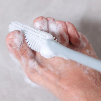 욕실 샤워용 발가락 청소 브러시, 긴 손잡이가 있는 발 브러시, 발 스크러버, 피부 청소 도구 