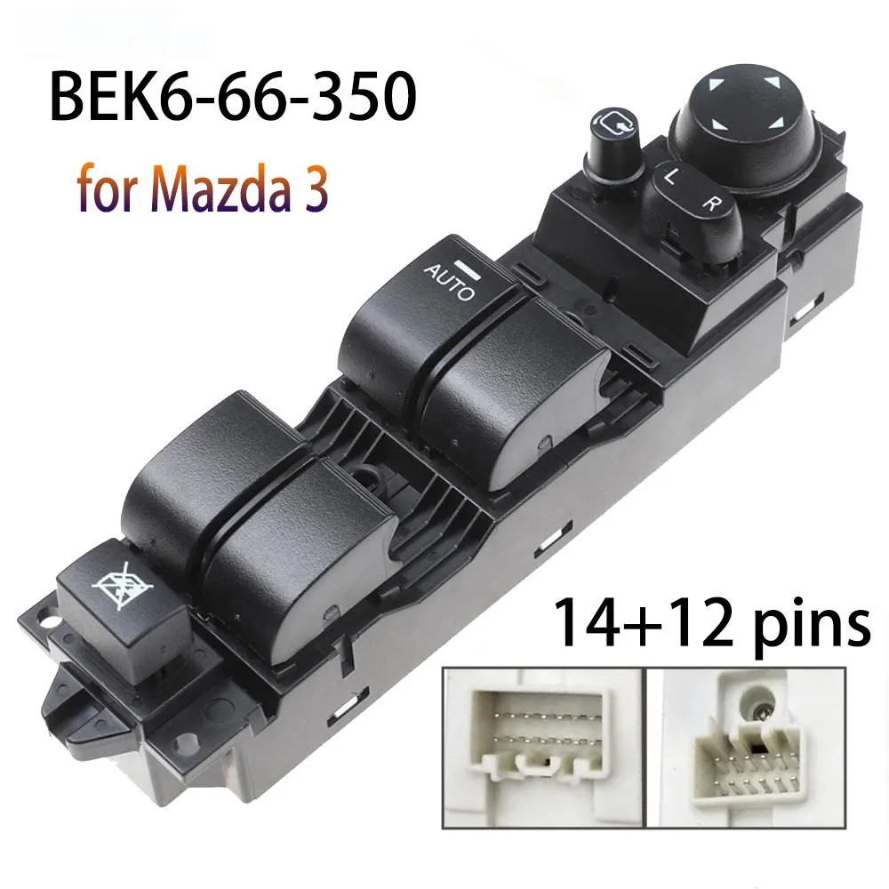 BEK6-66-350 Car Accessories for Mazda 3 2011 2012 2013 2014 2015 Driver Side Electric Master Power Window Control Switch