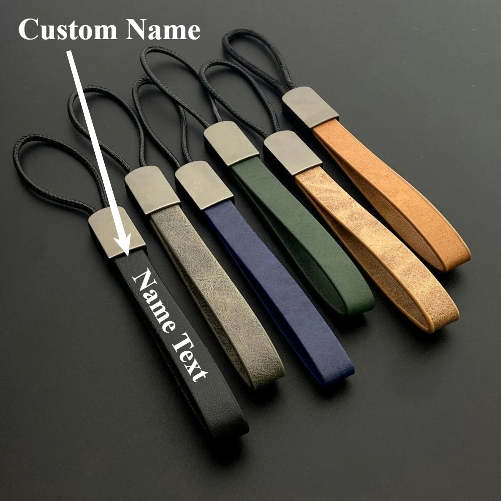 

Персонализированный брелок с именем, разноцветный кожаный брелок для ключей от машины, мотоцикла, багажа, изящный подарок для мужчин и женщин