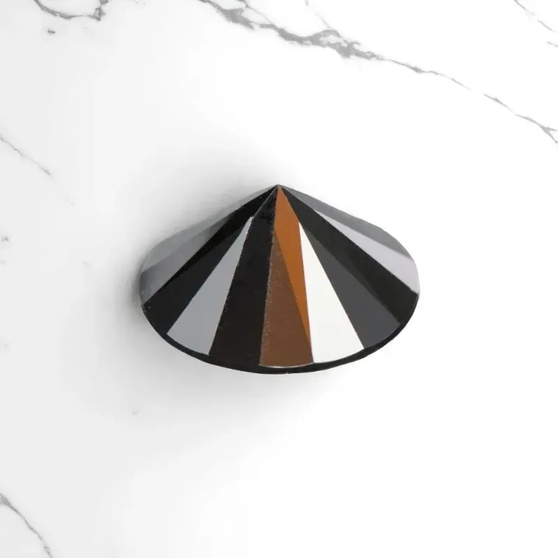 Extremely Shiny Primary Black Round Cut Moissanite Stones - Main Materials for DIY Charms (Rings, Necklaces & Earrings)