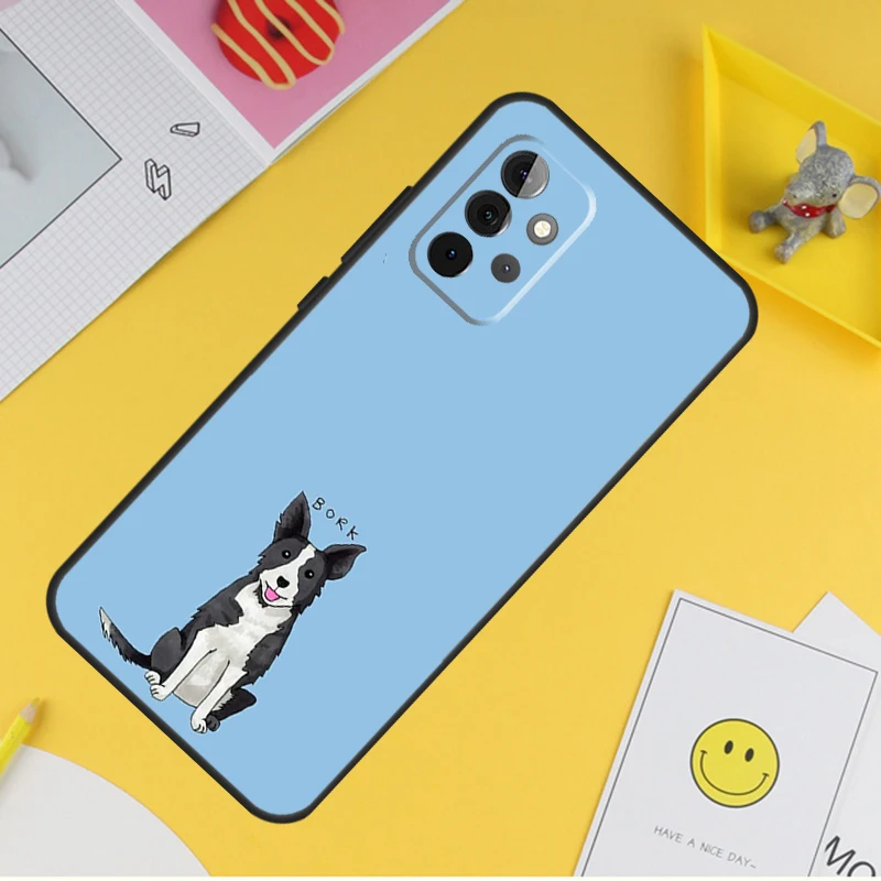 Border Collie Dog Cover For Samsung Galaxy A34 A35 A14 A15 A25 A53 A33 A13 A52 A32 A12 A51 A71 A54 A55 Case