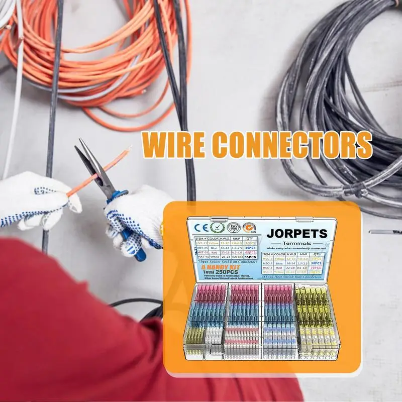 

Waterproof Solder Seal Heat Shrink Butt Stress-free Wire Connectors Terminals Electrical Solder Shrink Tube Connectors