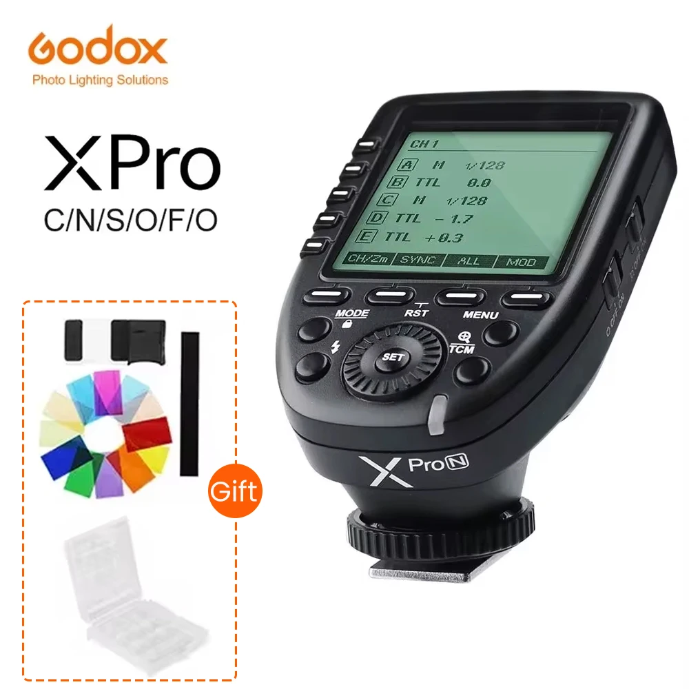 

Godox Xpro-C Xpro-S Xpro-N Xpro-F Xpro-O Xpro-P 2.4G TTL Wireless Trigger Transmitter for Canon Sony Nikon Fuji Olympus Pentax