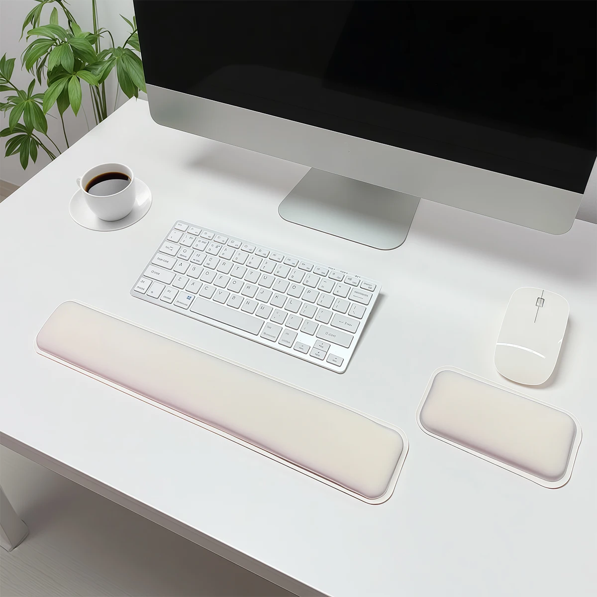 Wrist Rest for Keyboard and Mouse, Computer Ergonomic Wrist Support Pad, Soft Memory Foam Arm Cushion for Desk,Office Laptop Typ