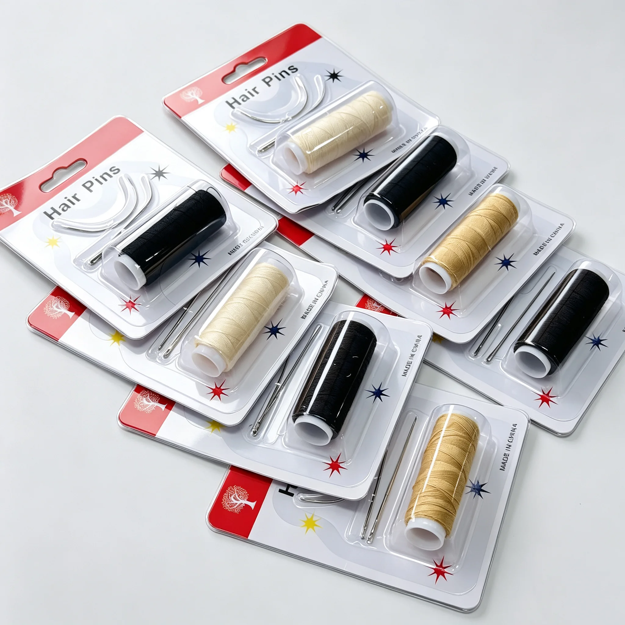 Nylon Hair Track Weft Weave Sewing Thread with Needle JIC for Clip-In Extensions Wig Accessories Hair Extension Tools