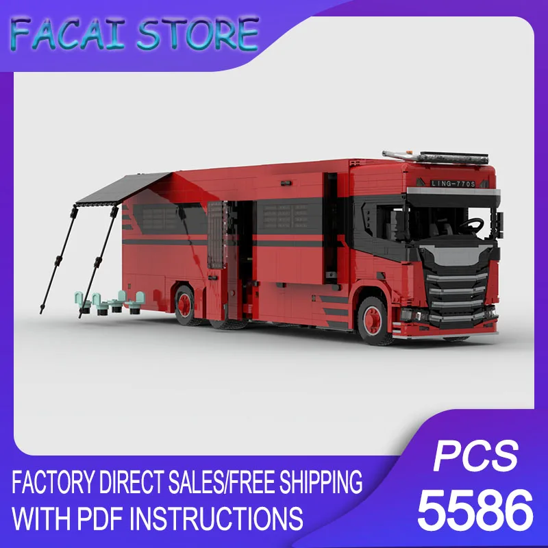 

Модульный конструктор Urban Trucks Model Moc: Автодом 6x6, модель автомобиля Technic, технологические блоки, рождественский подарок, игрушка для самостоятельной сборки