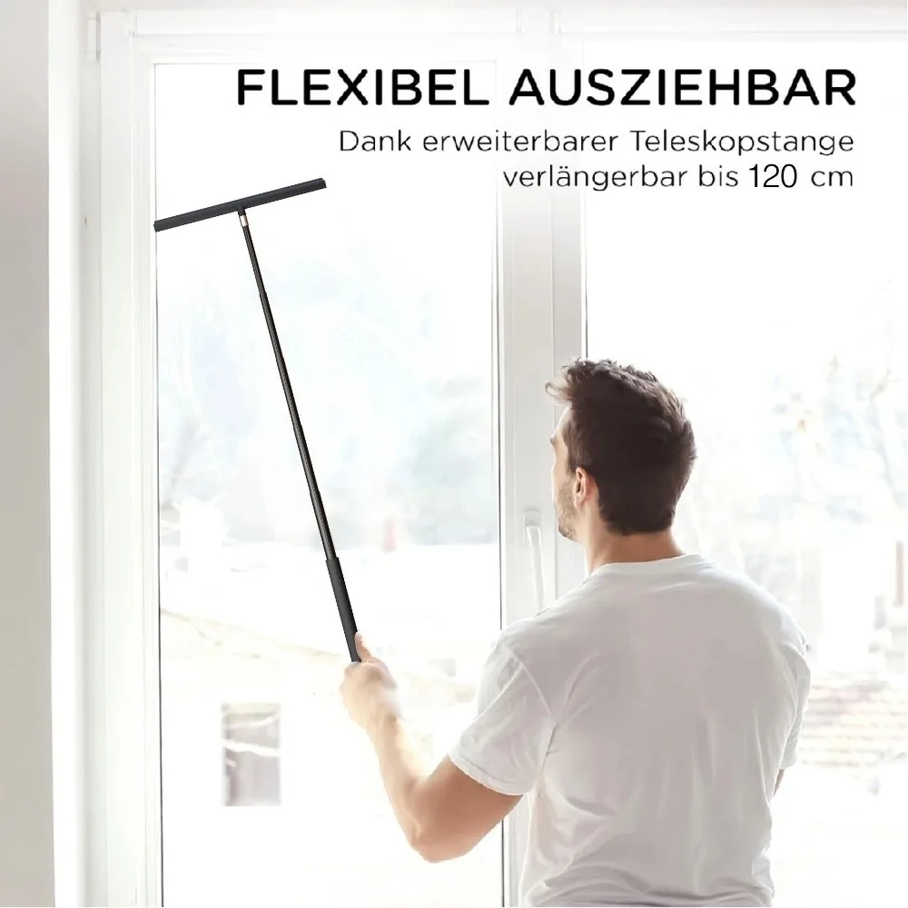 Detachable Efficient Telescopic Glass Squeegee Retractable Streak Free Window Squeegee No Bend Long Handle Window Mop Bathroom