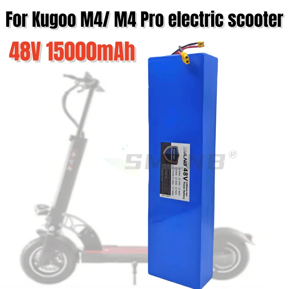 

100% новый литий-ионный аккумулятор 48 В 15000 мАч 13S4P 18650 для электрических скутеров KUGOO M4 Max, сменное зарядное устройство большой емкости
