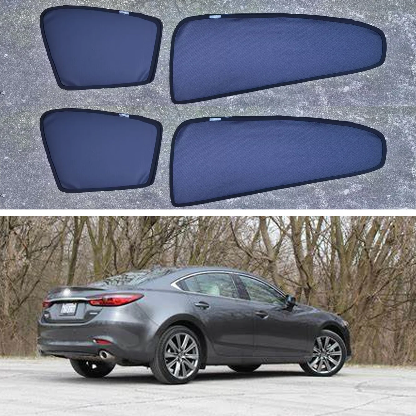 Magnetic Car Sunshade Shield Windshield Frame Curtain Sun Shade For Mazda 6 Mazda6 GL Wagon Sedan 2018 - 2023 Atenza Accessories