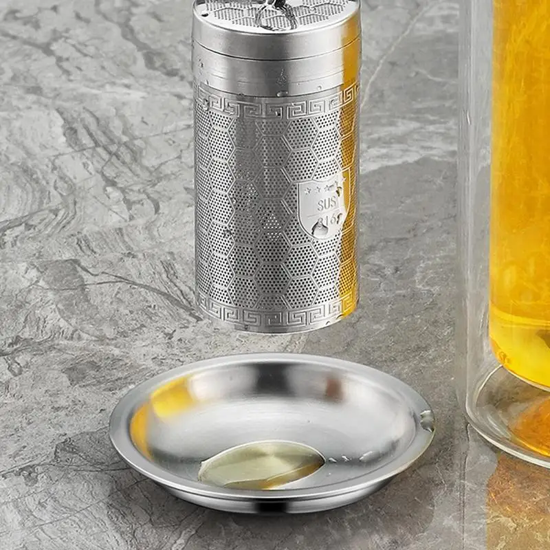 Tee-Infuser aus Edelstahl 316 mit ultrafeiner Netzverlängerungskette für das Aufgießen von losen Teeblättern zu Hause, im Büro oder auf Reisen. – Detail 12