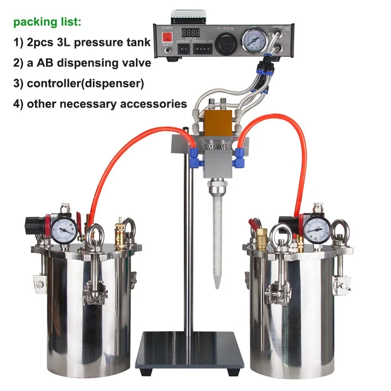 

AB glue dispensing two component 2L 3L epoxy resin/Resin and hardener Automatic ab glue dispenser/isolated two-liquid dispenser