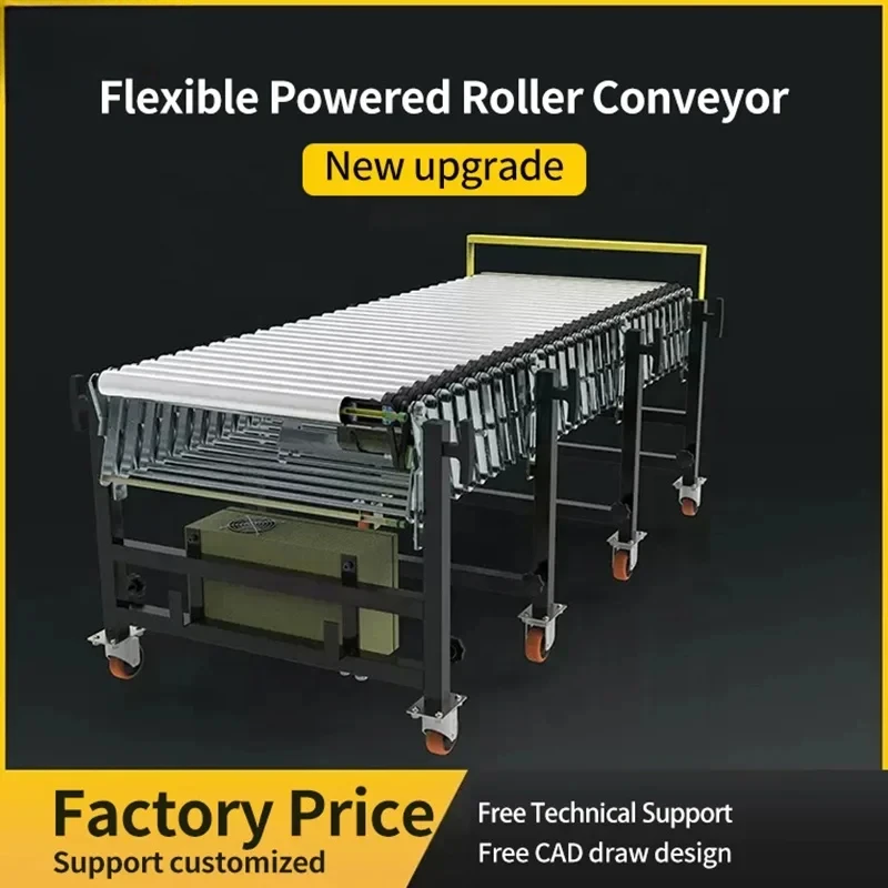 High Quality Track Type V Under Box Rolling Carrier Power Chain Driven Design Belt On Powered Roller Conveyor HOT SALE