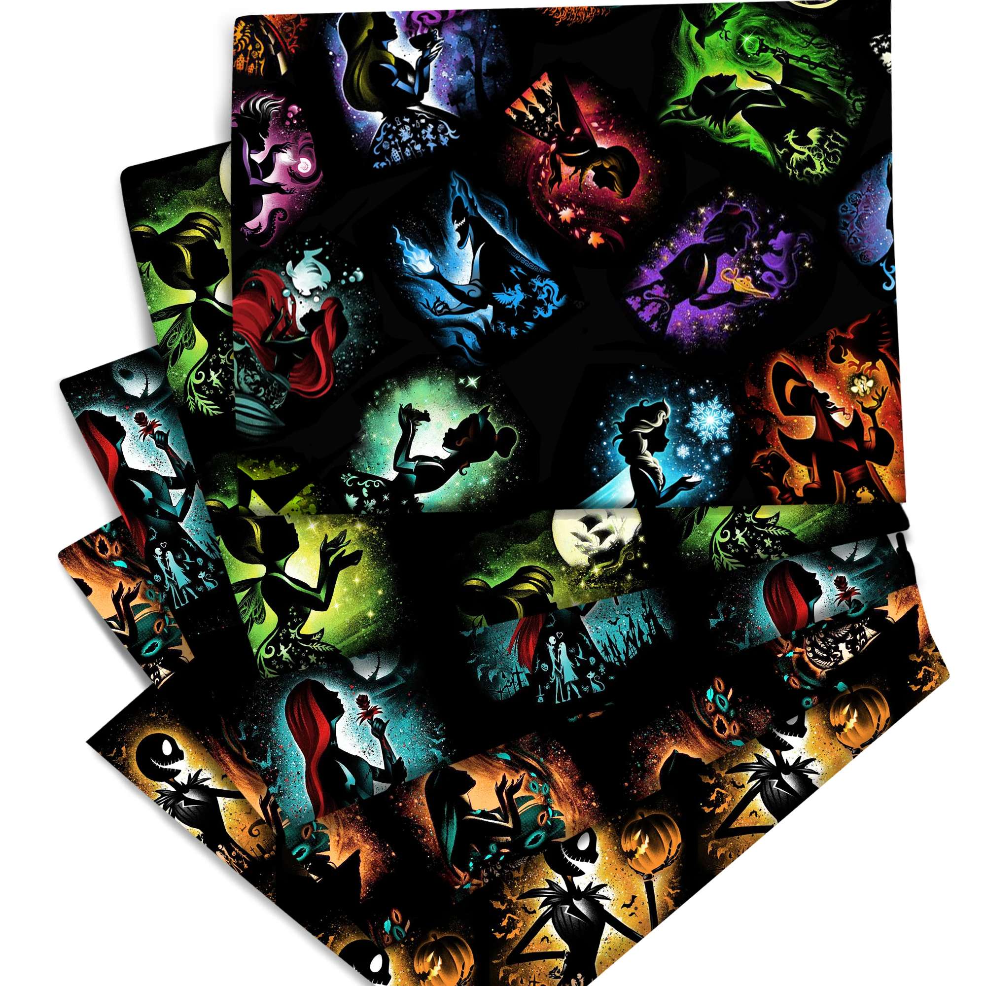 50*145cm princesa de dibujos animados de Disney poliéster/satén/material de algodón puro telas de costura de retales colcha Material de tela DIY