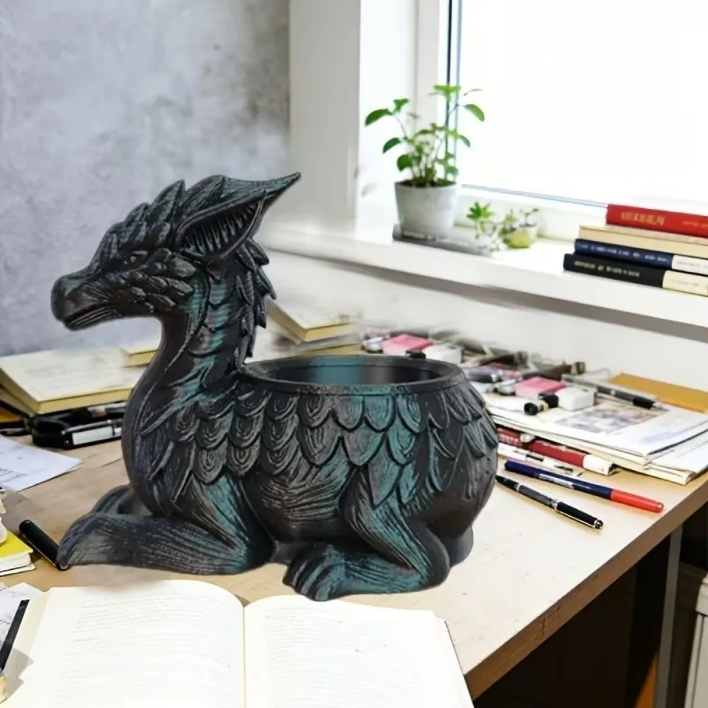 Storage Box 3D Printed Succulent Planter Home Decoration Fantasy Flowerpot Molds Jewelry Holder Dragon Plant Pot Home Decor