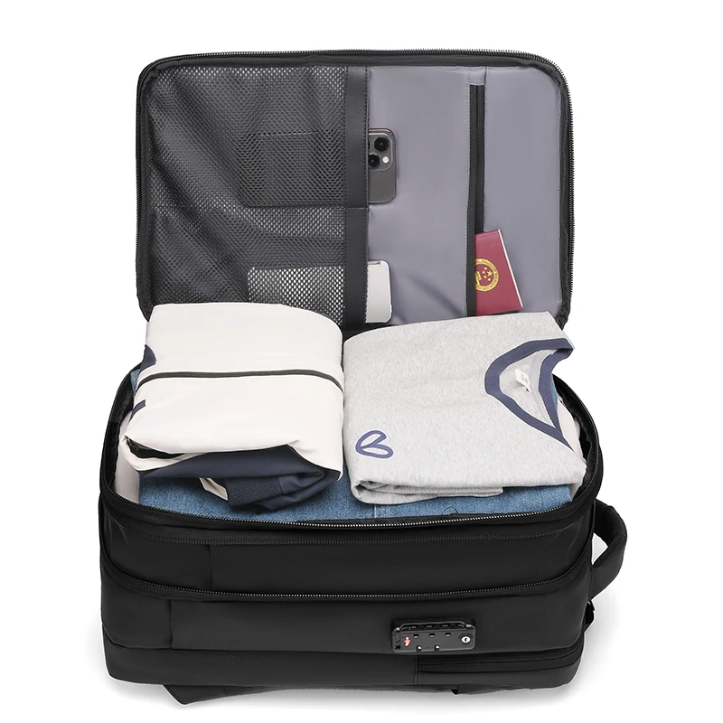 مخزون حقيبة سعة كبيرة مضادة للسرقة USB TYPE-C فراغ ضغط حقيبة مضادة للماء السفر حقيبة كمبيوتر محمول للأعمال #3