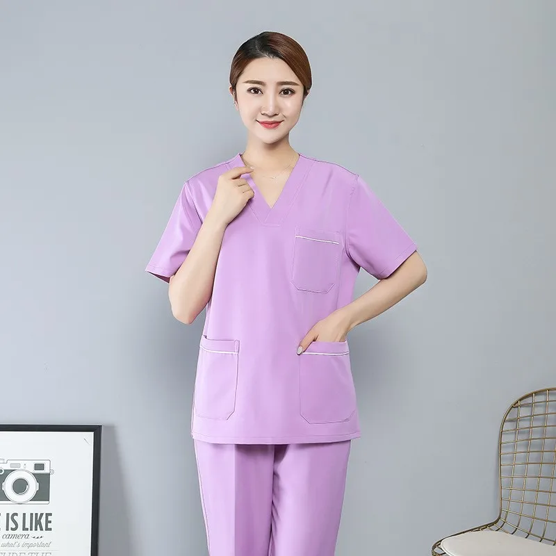 Women Operating Room Medical Uniform Scrubs Hospital Working Scrubs Set Medical Supplies Nurse Dental Surgery Suit Workwear