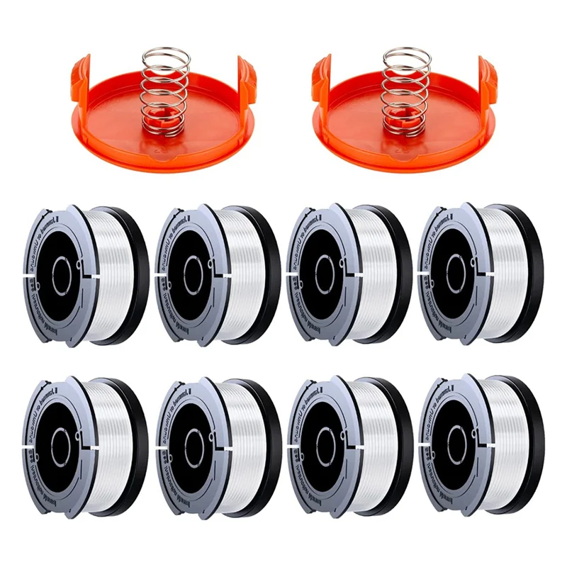 สำหรับเครื่องตัดหญ้า Black Decker ชุดเปลี่ยนไส้กรอกรีดหญ้า - ไส้กรอกรีดหญ้าไนลอน 8 ชิ้น ความยาว 9.14 เมตร รุ่น AF-100-3ZP