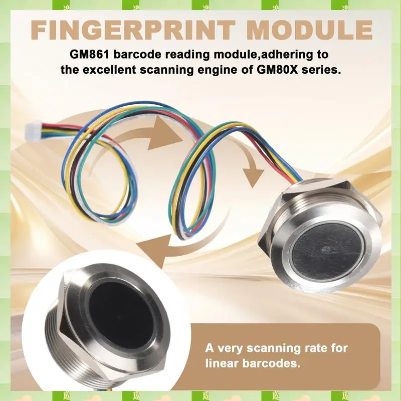 2025 GM861 Metal LED Control Ring Indicator Light UART Interface 1D/2D Bar Code QR Code Barcode Reader Module,GM861 Metal LED Co
