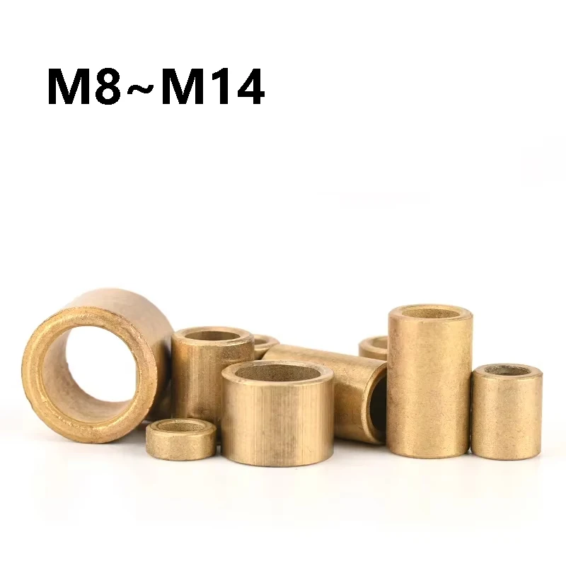 M8 M10 M12 M14 Powder Metallurgy Copper Brass Sleeve Copper Base Alloy Bearing Sleeve Pure Copper Shaft Sleeve